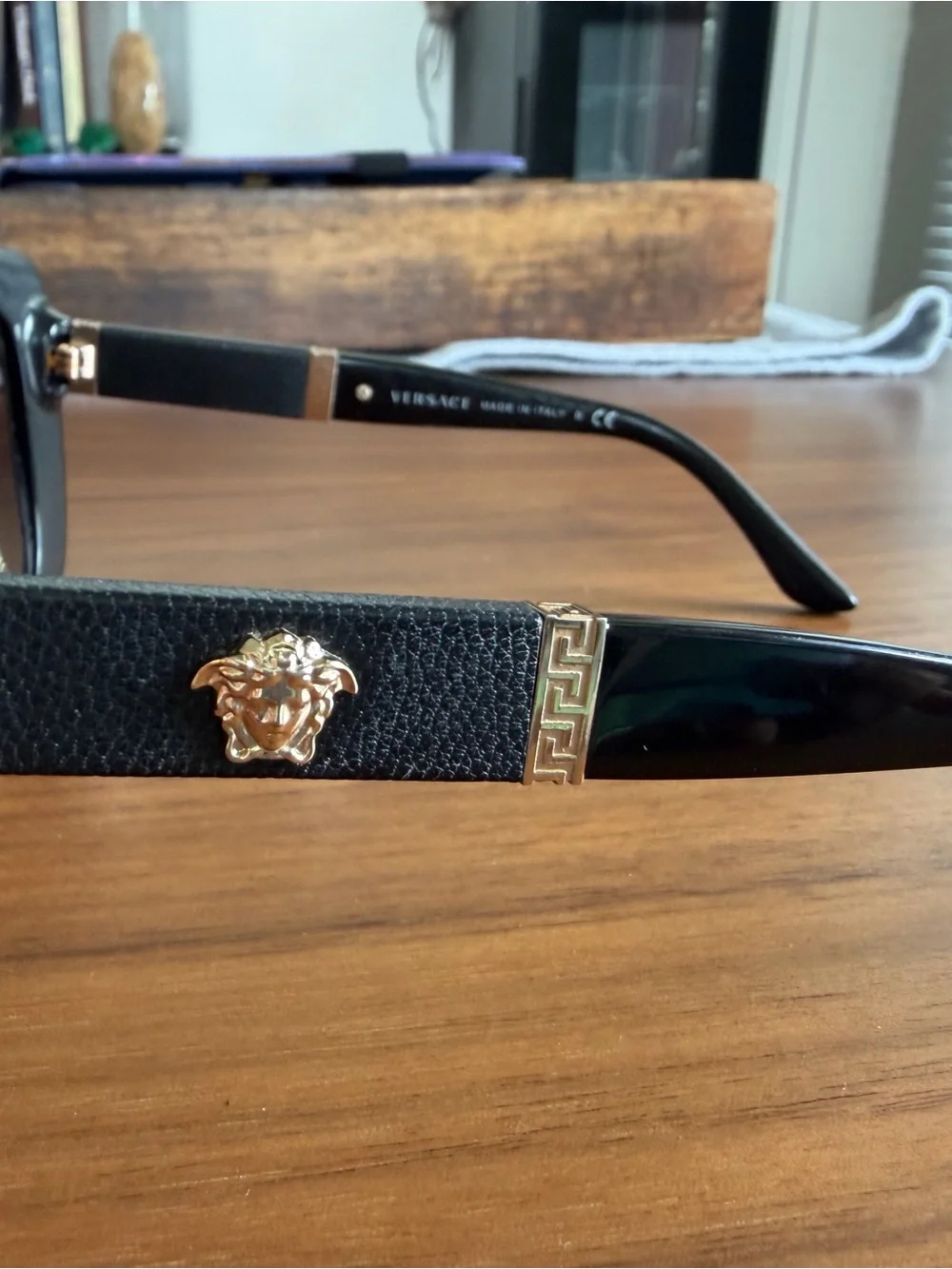 Versace Black Oversized Cat-Eye Sunglasses
